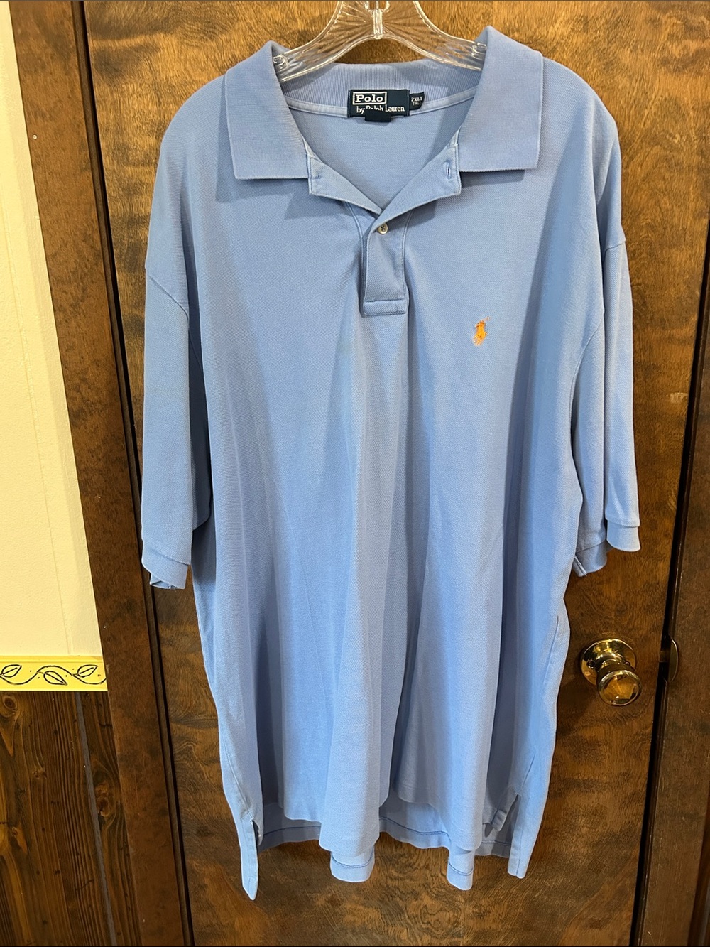 Polo by Ralph Lauren Blue Polo with Gold Pony Embroidery 2XLT